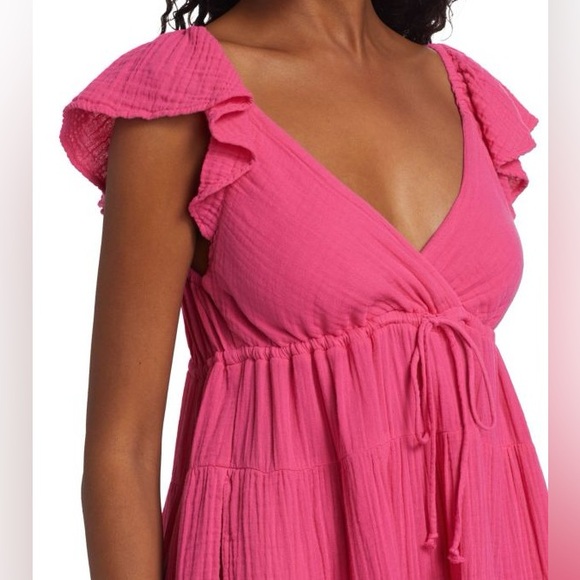 Xirena Size Small - Sonnet Mini Dress - Pink Raspberry - 100% Cotton Gauze - Picture 3 of 16